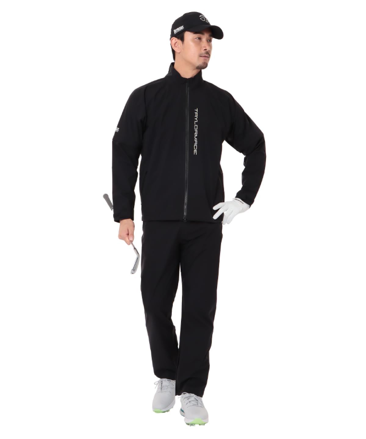 新品 テーラーメイド(TAYLOR MADE) M TMレインスーツ ブラック L メンズ レインウェア 24SS TL439