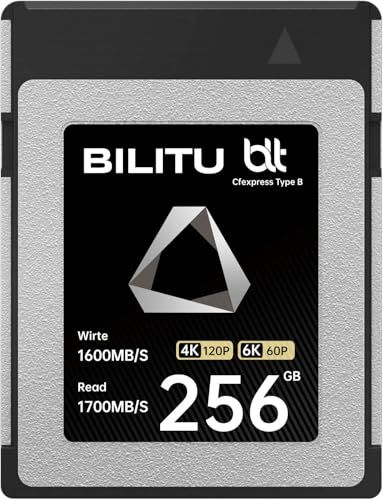 CFexpress B-Type 256GB メモリーカード 最大1700MB/秒の読み取り速度と1600MB/秒の書き込み速度 カメラ対応 4K/8K/6K/12Kビデオ録画に最適so 3b949fa3