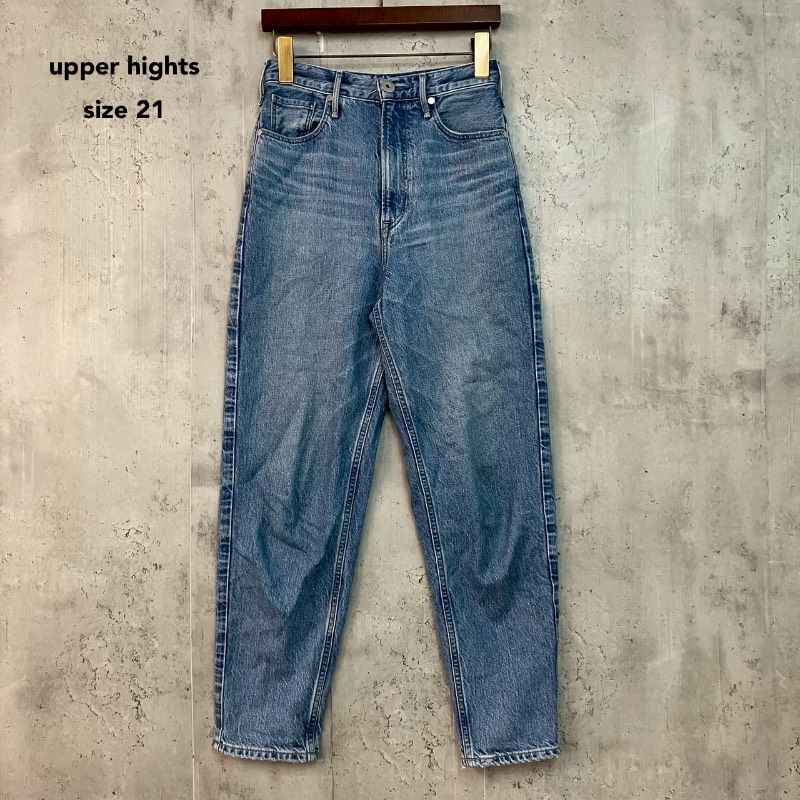 upper hights アッパーハイツ 21 THE MISS FLOW カジュアル デイリー デニム パンツ テーパード ハイライズ インディゴ コットン 日本製 188101002FLW おしゃれ ★ ■■