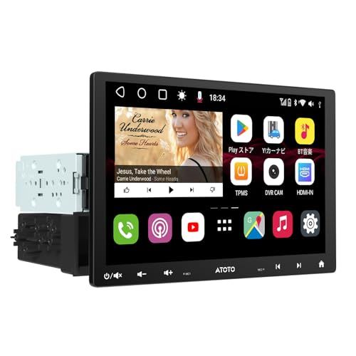 ATOTO S8MS 10インチ QLED フローティング ディスプレイオーディオ 1DIN/2DIN対応 Androidカーナビ 8コア 4GB+64GB ワイヤレス CarPlay & Android Auto、4GLTE/Wi-Fi/U 10cbf130