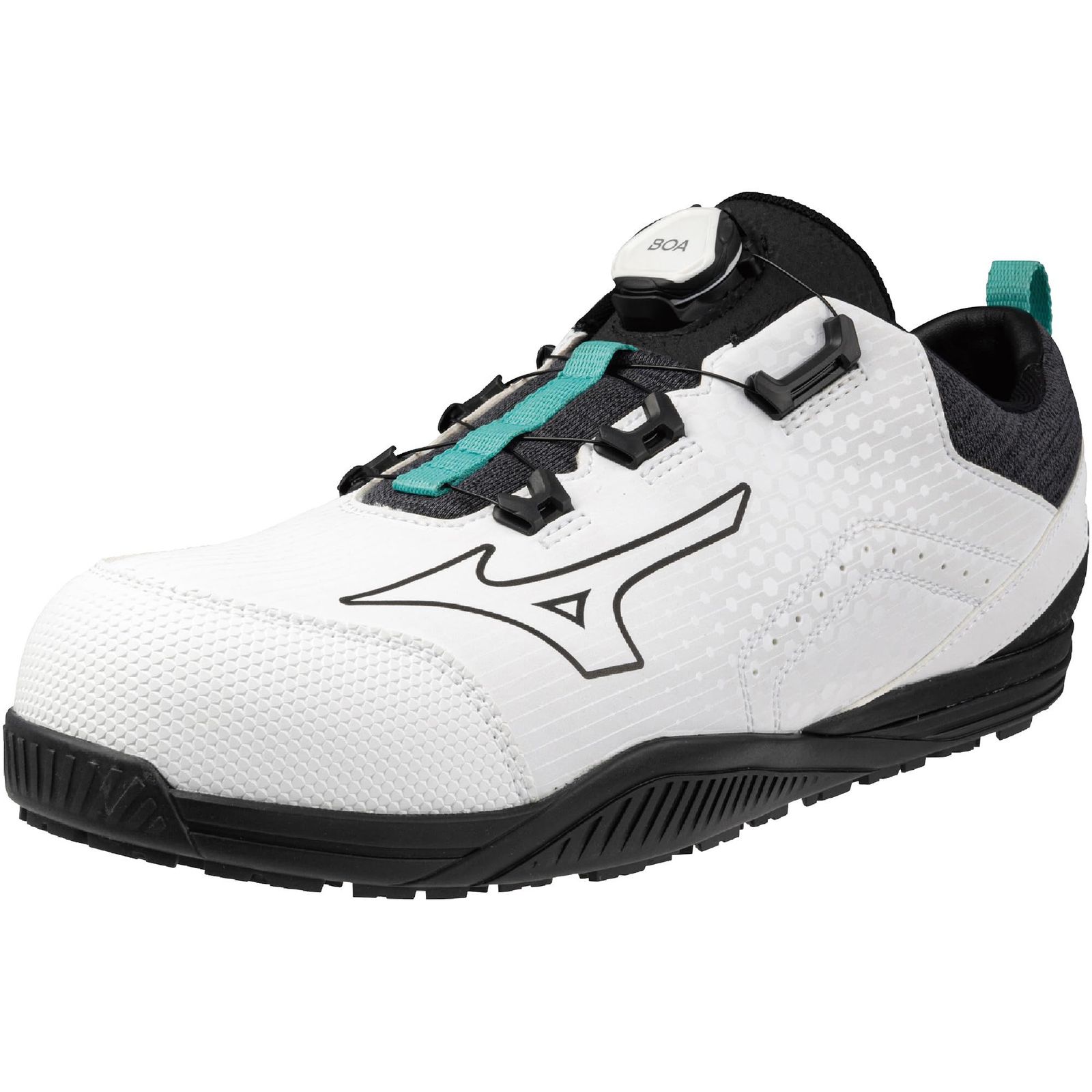 新品 [資材プラス] ミズノ mizuno 安全靴 作業靴 ALMIGHTY TD2 51L BOA 【F1GA2402】 MIZUNO ENERZY搭載 合成皮革 01：ホワイト×ブラック 26.5cm