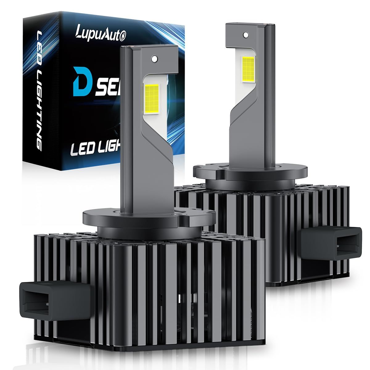 【40000LM爆光型LEDバルブ!】D1S D1R LED ヘッドライト キャンセラー内蔵 12V/24V対応 6500Kホワイト 両面発光 純正HIDバルブからLED化キット ポン付け 純正交換 2個セット