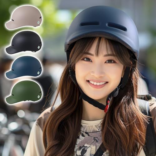 UPstore ヘルメット 自転車 SG認証 帽子型 大人 子供 ダイヤル調節 SG規格 SGマーク メンズ レディース 通勤 学生 通学 通気性 半帽 半キャップ 日本製品安全協会安全保証品Y 34983607
