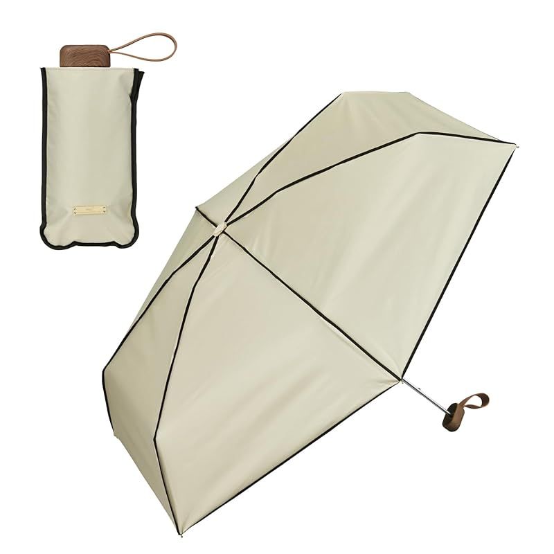 【新品】 【2026】Wpc. 日傘 遮光プレーンパイピング ミニ ベージュ ≪遮熱/遮光率100%/UVカット率100%/UPF50＋/晴雨兼用≫ 折りたたみ傘 おしゃれ 可愛い 通勤 通学 レディース 女性 801-14832-102