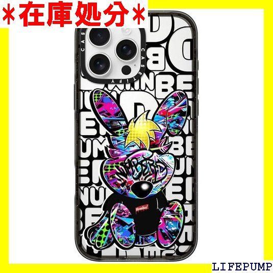 CASETiFY インパクト iPhone 16 Pro Max ケース スリム / 2.5mの落下試験をクリア MIL規格4倍相当 / ワイヤレス充電に対応 - Punny SD - クリア ブラック 1777