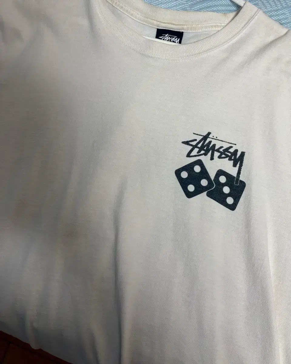 STUSSY DICE PIGMENT DYED Tシャツ ナチュラル 半袖
