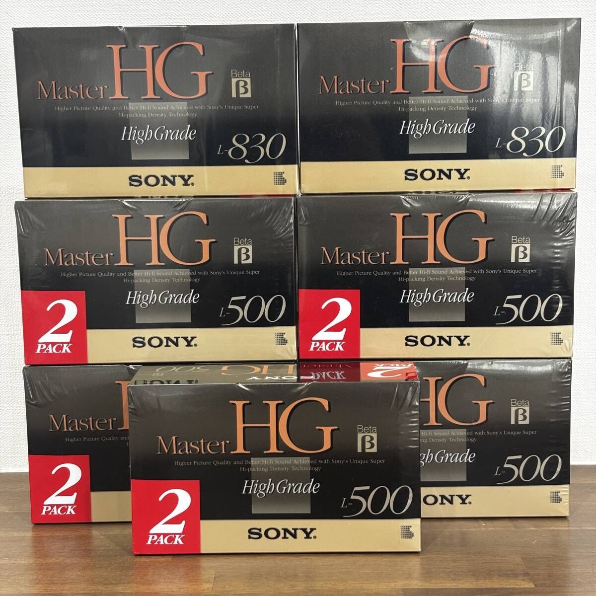 その他 SONY 2L-500MHGB SONY ソニー ベータ ビデオテープ 2L-500MHGB ×5パック / L-830MHGB ×2