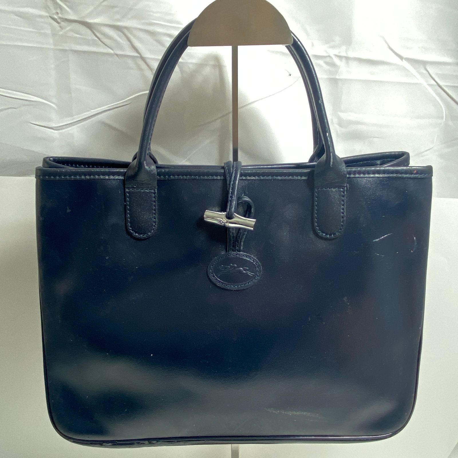 ロンシャン Longchamp ブラック ハンドバッグ 手提げ 鞄 ショルダー M 