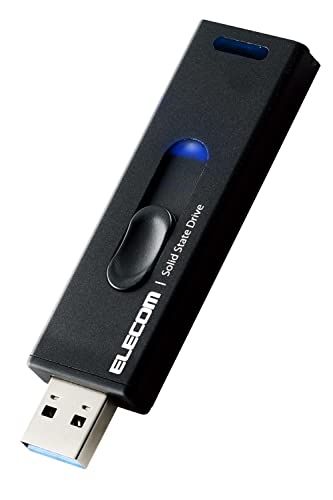 エレコム SSD 外付け 250GB USB3.2(Gen2) 読込速度500MB/秒 アルミ筐体 スライド式 キャップレス 【PS5/PS4/テレビ録画 対応】 ブラック ESD-EMA0250GBKma c8d167f2