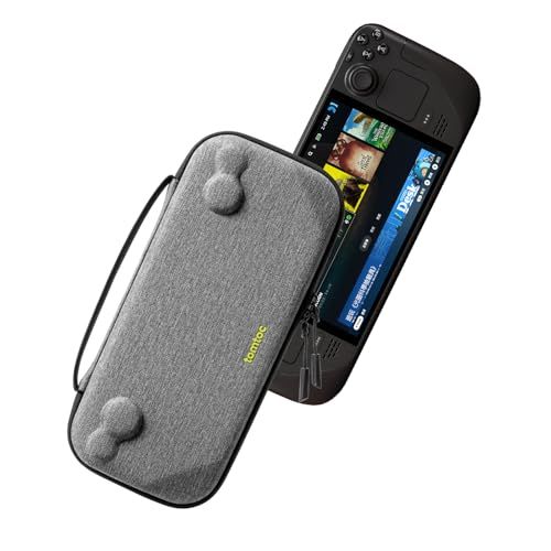 Steam Deck対応 tomtoc ハードケース スチームデック 薄型 キャリングケース ジョイスティック 全面保護 スリムデザイン 耐衝撃 2WAY 持ち運びma 33aa5796