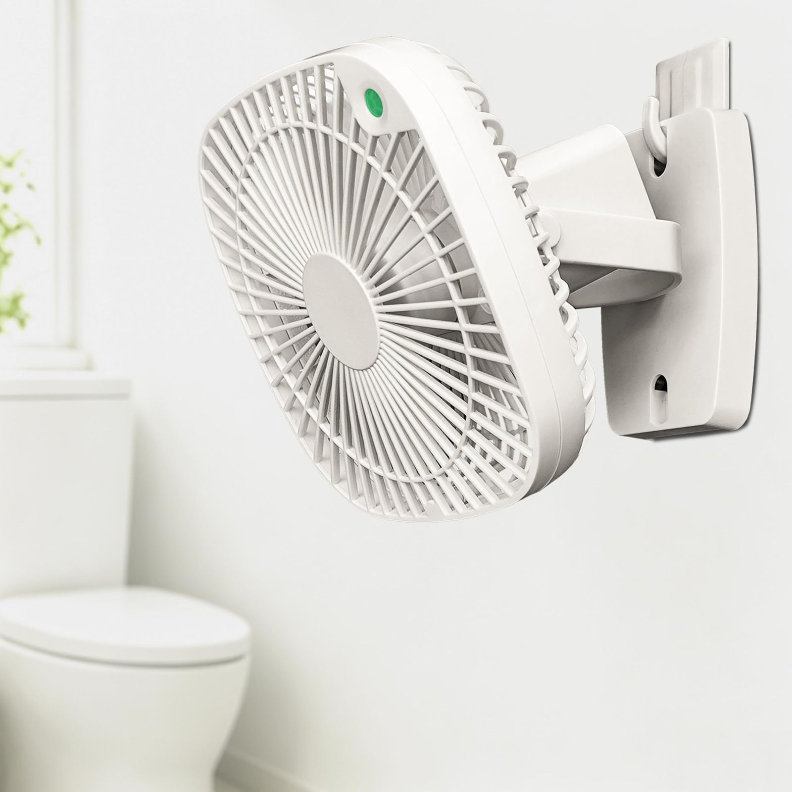 【新品】扇風機 壁掛け 人感センサー 充電式 フック トイレ お風呂 脱衣所 洗面所 キッチン 暑さ指数 乾電池 停電対策 賃貸 YO-01S-W b7afa8f4