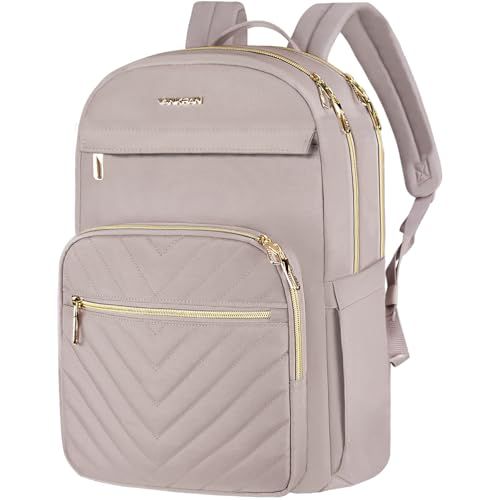 【新品】[VANKEAN] 15.6インチ ノートPCバックパック 女性向け ビジネス ファッションバッグ USBポート付 防水 先生 看護師 スタイリッシュ 旅行バッグ カジュアルデイパック 大学生 ビジネス用 ピンク 924adaa6