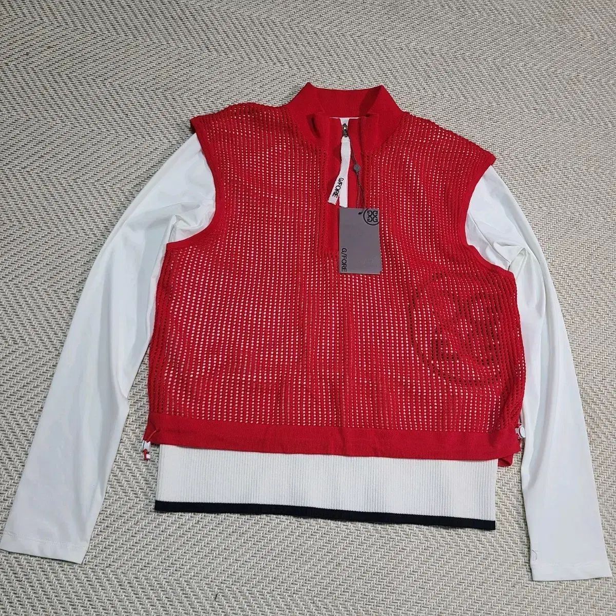 G FORE(ジーフォア) レッド メッシュ ゴルフ BEST (新品)