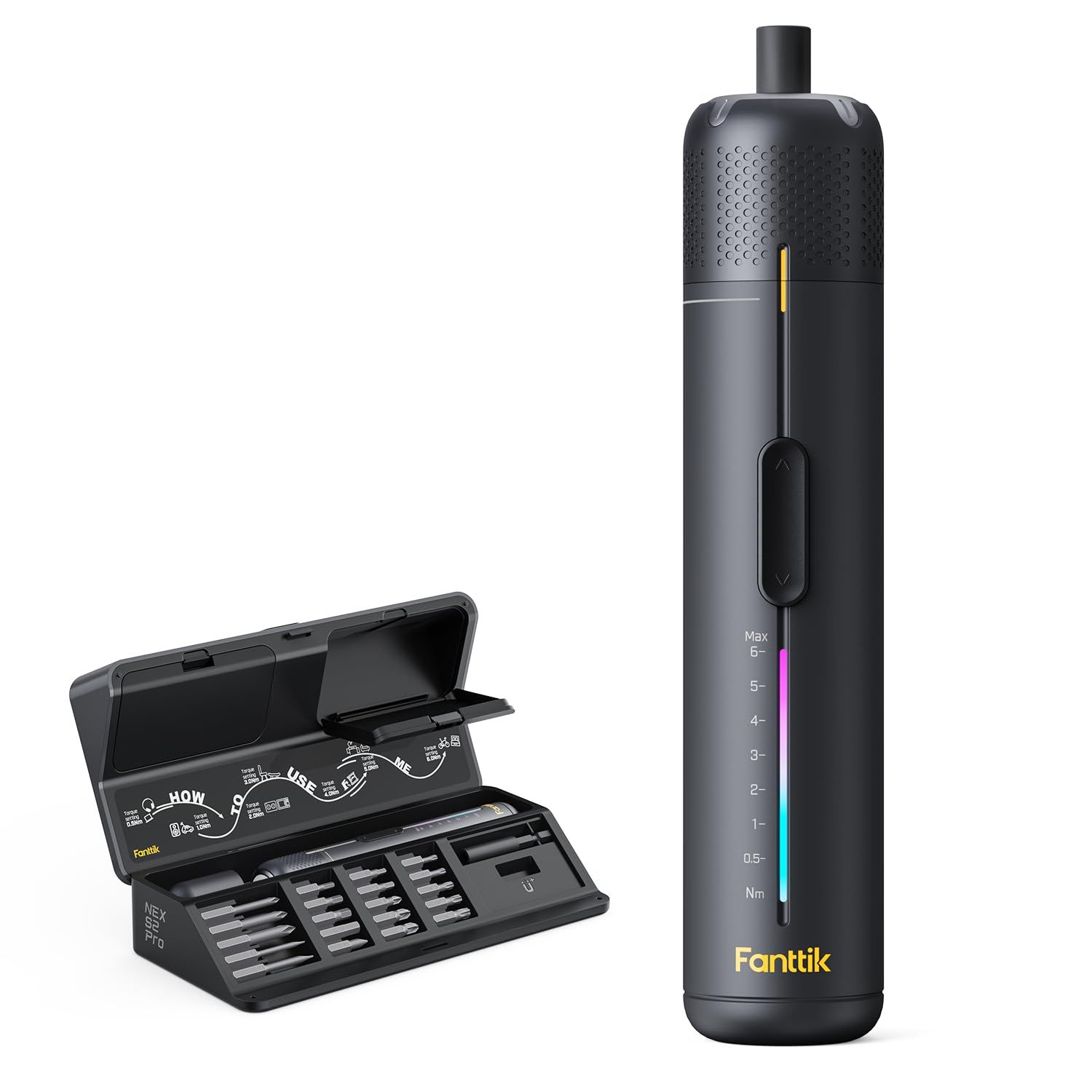 Fanttik S2 Pro 電動ドライバー 90°アングルアダプター付 狭い場所対応 7段階トルク調整 0.5-6N.m 充電式ドライバーセット マグネットビット20本 1/4インチ六角軸 家具組立 DIY 家電修理 精密 工具(沖縄・離島 8d70fd25 13,157円