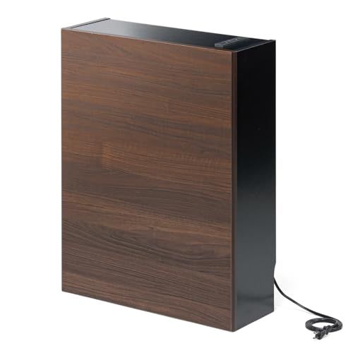 サンワダイレクト ルーター 収納 ケーブルボックス 木製 コンセント付き 幅50×高さ65×奥行18cm 配線隠し 木目調 ダークブラウン 200-CB043DBRMas 31754908