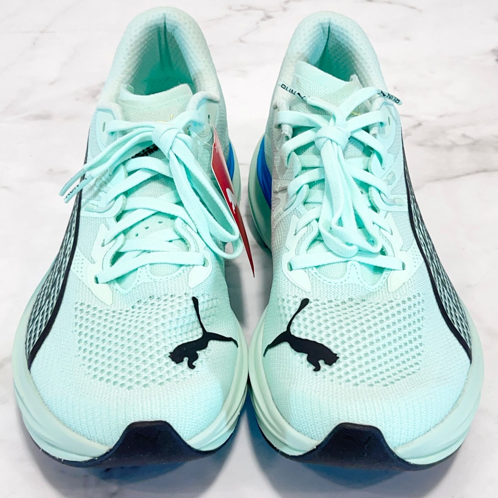 PUMA プーマ　ディヴィエイトニトロ3 Deviate NITRO3 ランニングシューズ　メンズ　ミントメルト　スピードブルー　28.0cm