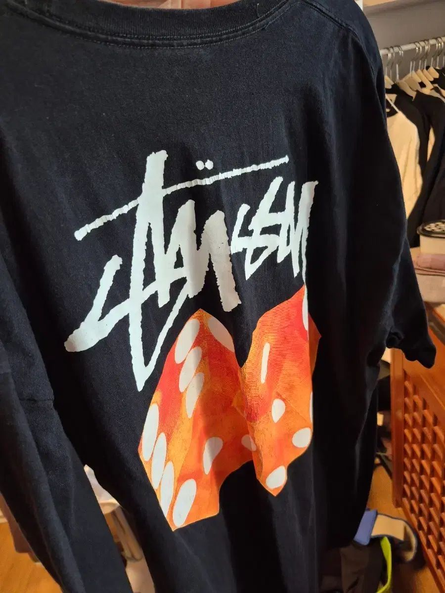 STUSSY ブラック DICE Tシャツ 半袖 2XL