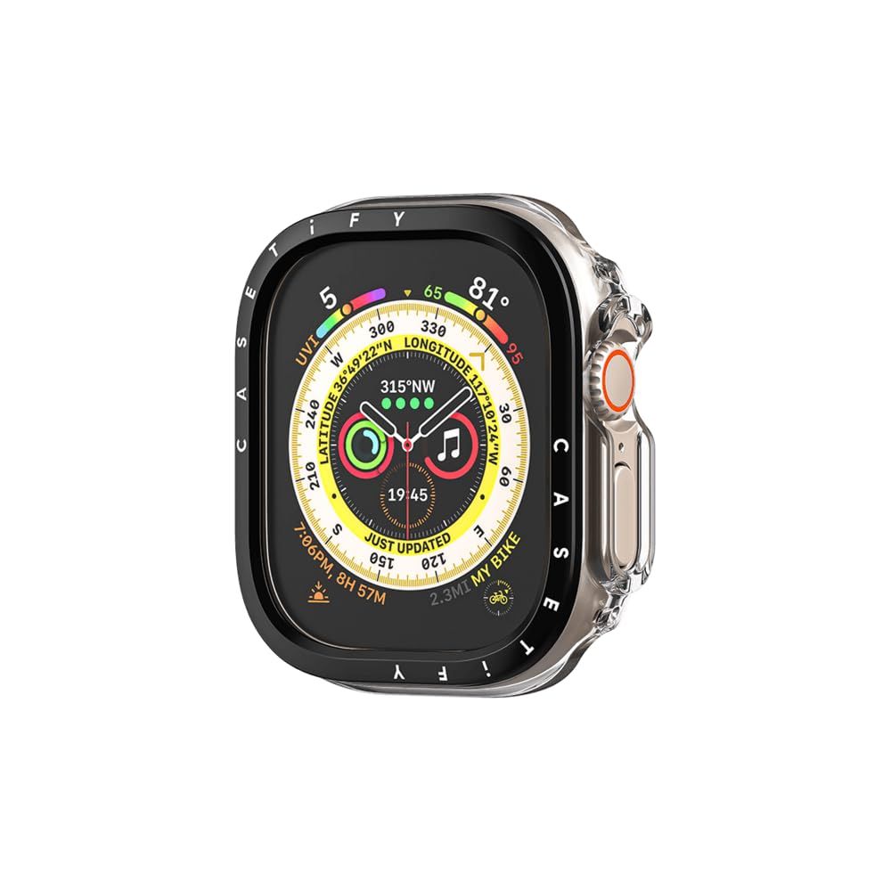 CASETiFY クリアケース [Apple Watch シリーズ Ultra, Ultra 2 対応] - 49mm - ブラックpms 72287aa8