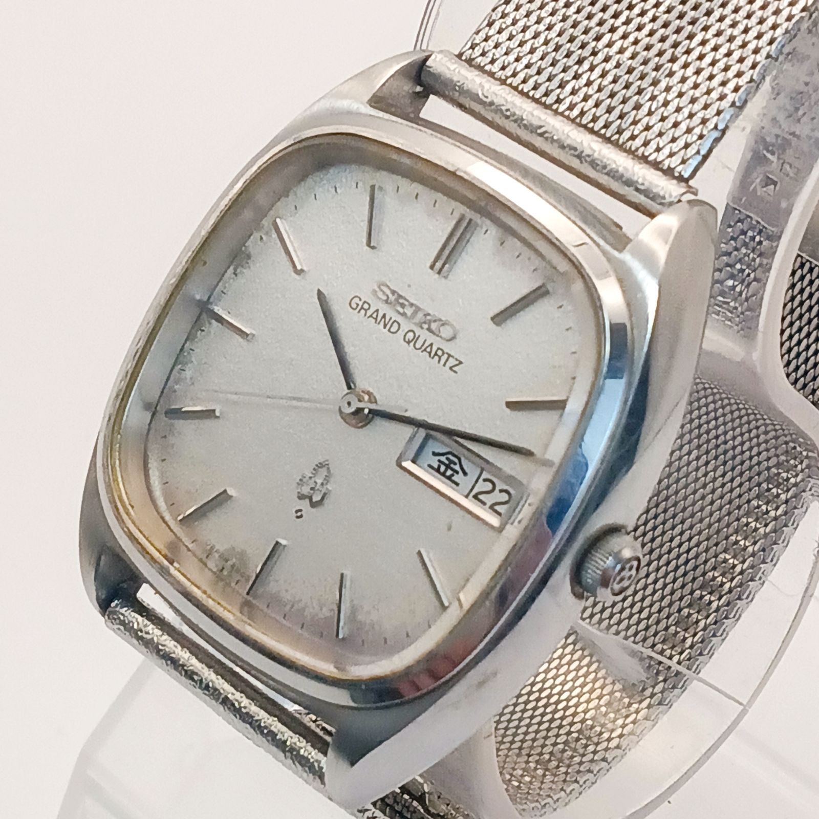 メンズ 【稼働 良品】0522-2 SEIKO GRAND QUARTZ セイコー グランド 