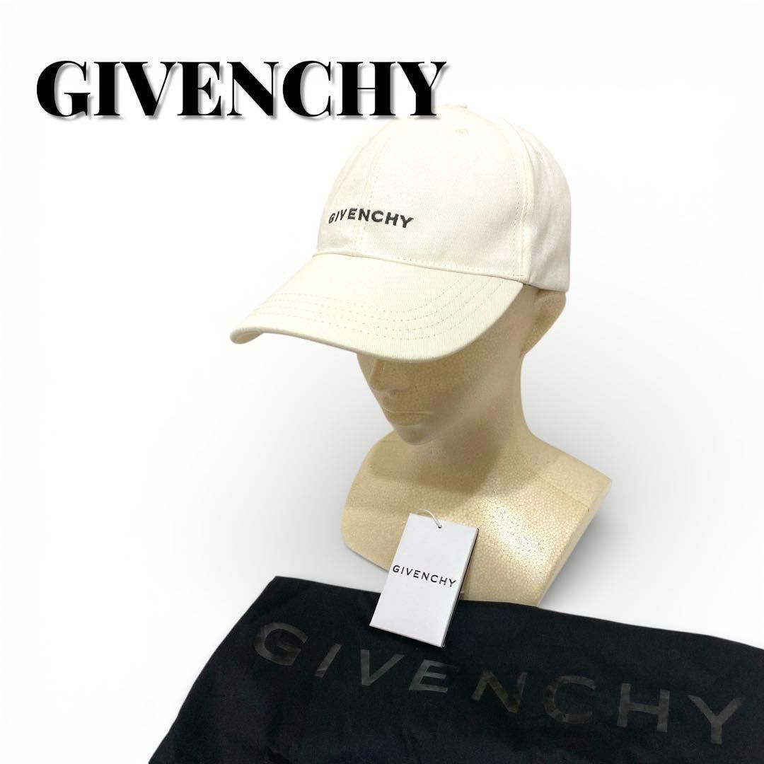極美品✨】GIVENCHY ホワイト ベースボール キャップ ジバンシー 帽子 