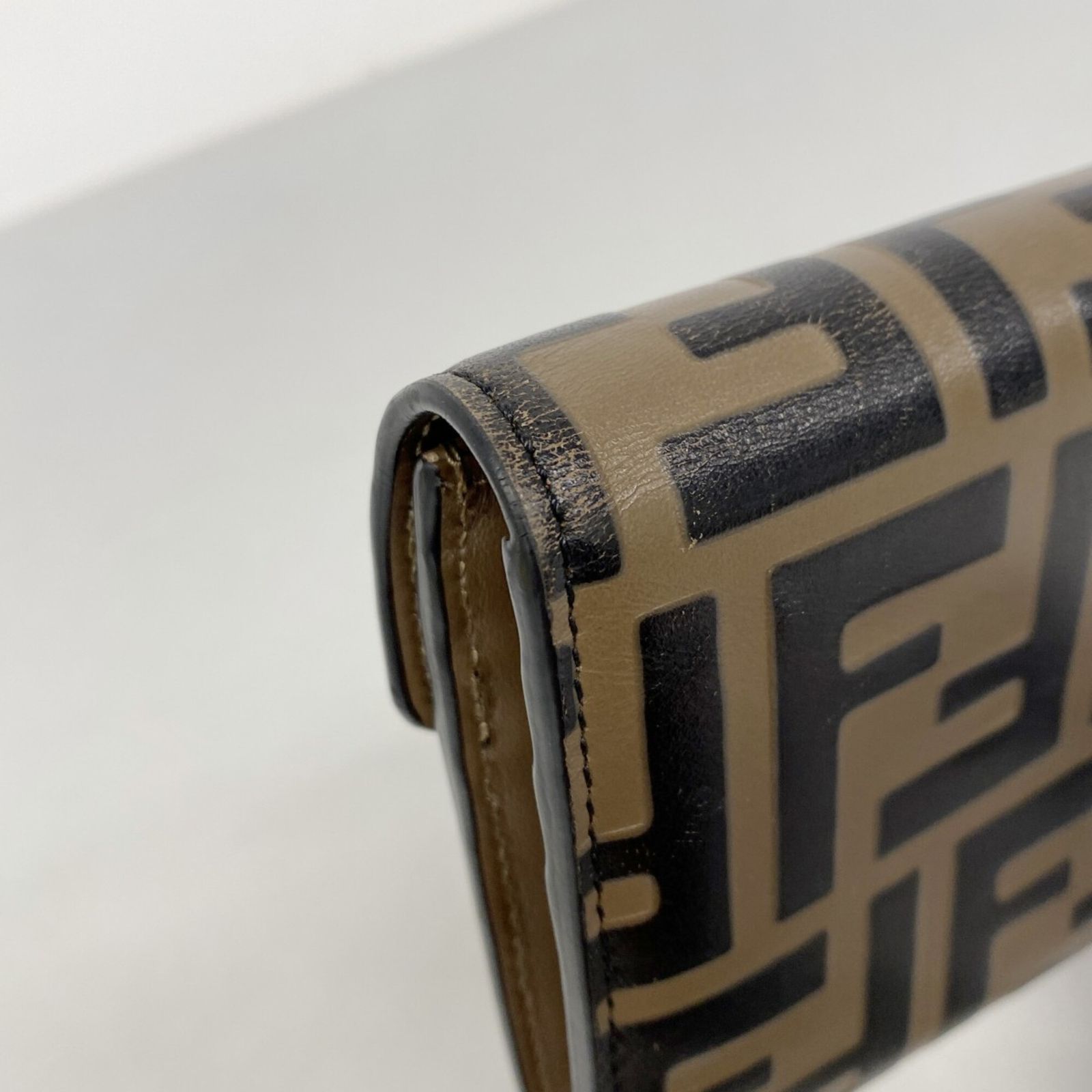フェンディ(Fendi) フェンディ 長財布 ズッカ レザー ブラウン