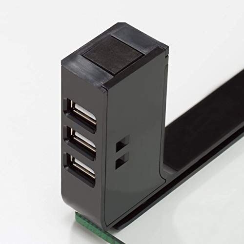 キングジム 机上台 デスクボード USBハブ付 ガラス天板 黒 THDBU-20Kas d5eca1b6