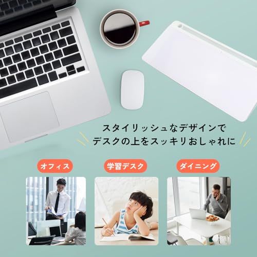 ホワイトボード デスクオーガナイザー 卓上 スマホスタンド 収納ボックス (ホワイト/ブラック)as 67a8da42