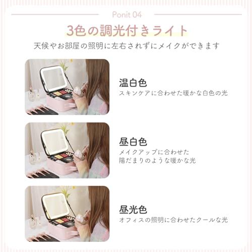 メイクボックス BABIZ 持ち運び 化粧品 収納ケース 鏡付き LEDライト付き 大容量 メイク アップ ボックス 機能的 ミラー付き 蓋裏ミラー 美容 道具 一括 小物入れ トレイ付き 仕切り シンプル 木目 おしゃれ (ピンク)as d7a4c167 メイクボックス BABIZ 持ち運び 化粧品 収納ケース 鏡付き LEDライト付き 大容量 メイク アップ ボックス 機能的 ミラー付き 蓋裏ミラー 美容 道具 一括 小物入れ トレイ付き 仕切り シンプル 木目 おしゃれ (ピンク)as d7a4c167
