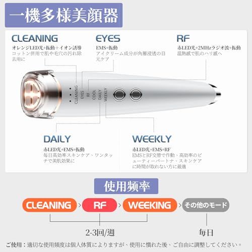 美顔器【美容専門家鈴木監修】EMS 美容器 目元美顔器 多機能美容器 微電流 3色フォトケア 温冷リフト 超音波振動 クリーニング 汚れとり イオン導出/入 自宅エステ 目元/肌/口元/温冷/肌/スキン/フェイス/ボディケア ビューティーデバ 5ea5dac0