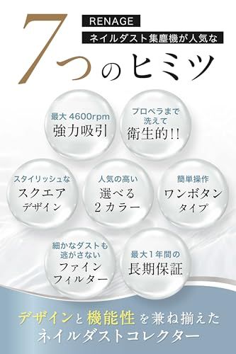 ネイル 集塵機 ネイルダスト クリーナー 人気YouTuber監修 RENAGE ネイルオフ 卓上集塵機 ネイルマシン ジェルネイル セルフネイル 4600rpm フィルター付き 強力吸引 簡単清掃 ネイルコレクター(ブラック)as 7474a71d ネイル 集塵機 ネイルダスト クリーナー 人気YouTuber監修 RENAGE ネイルオフ 卓上集塵機 ネイルマシン ジェルネイル セルフネイル 4600rpm フィルター付き 強力吸引 簡単清掃 ネイルコレクター(ブラック)as 7474a71d