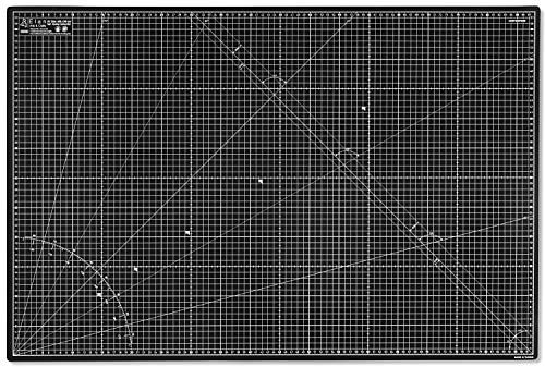 Elan カッターマット 手芸用品 両面仕様 A1 90 x 60cm ブラック&グレー カッティングマット 家庭用 業務用 カッティングマットas b4d2529a
