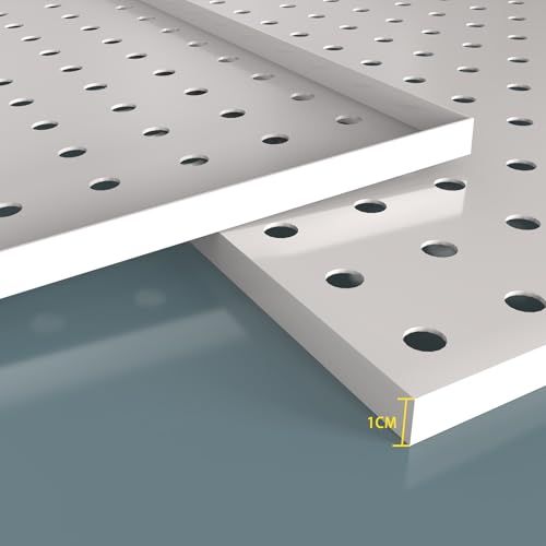 ペグボード 有孔ボード 300*400mm 穴ピッチ:25mm 穴径 7ｍｍ 壁用ペグボード マグネットボード 磁石対応 工具収納 DIY 飾りつけ キッチン オフィス 洗面所（ホワイト，2枚）as c4df3903