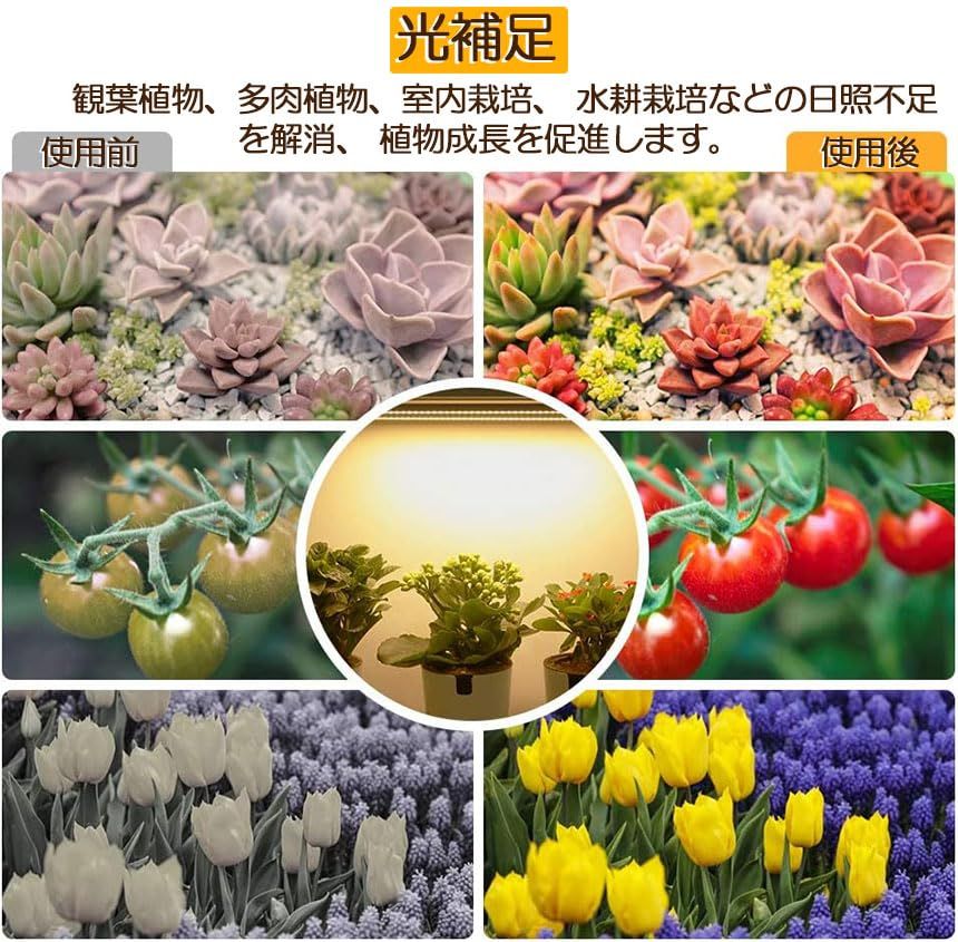 E-FINDS 植物育成ライト LED育成ライト タイマー 観葉植物育成ライト 育成ライト 暖色系 9段階調光 フルスペクトル 育苗ライト 192LED 4ヘッド付き 三つ照明モード 室内栽培ライト 水耕栽培ランプ 室内栽培 家庭菜園 園芸用 01a22c83