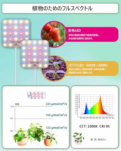 DOMMIA植物育成ライト、2個入り、あたたかい白色、調光可能な植物育成、光学レンズ付き全スペクトル、タイマー付き植物用ライト、アダプター付きUSB育成植物 ledas bc9f2a8f DOMMIA植物育成ライト、2個入り、あたたかい白色、調光可能な植物育成、光学レンズ付き全スペクトル、タイマー付き植物用ライト、アダプター付きUSB育成植物 ledas bc9f2a8f