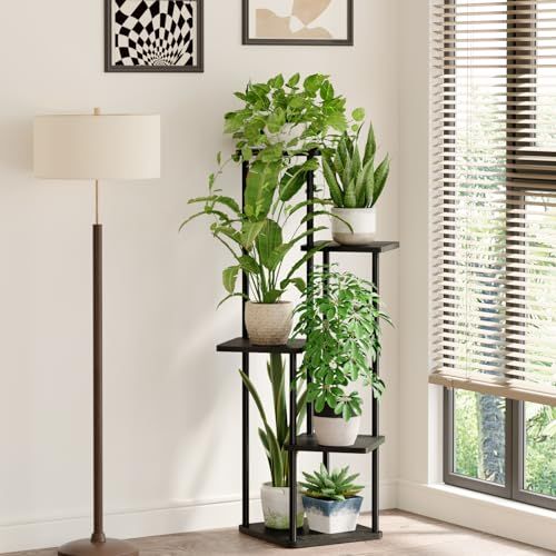 Bamworld フラワースタンド 室内 プランタースタンド 5段観葉植物 台 おしゃれ 植物 棚 植木鉢台 プランターラック リビング 寝室 ベランダ 黒as a88f2126 Bamworld フラワースタンド 室内 プランタースタンド 5段観葉植物 台 おしゃれ 植物 棚 植木鉢台 プランターラック リビング 寝室 ベランダ 黒as a88f2126