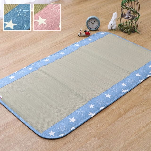 日本製 い草 い草マット 子供用 お昼寝 シンプル 星柄 約70×120cm