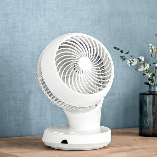 【新品】モダンデコ サーキュレーター dcモーター 360度 首振り リモコン付き 切タイマー付き 省エネ 節電 部屋干し 衣類乾燥 熱中症対策 (オフホワイト) cf8a53b1