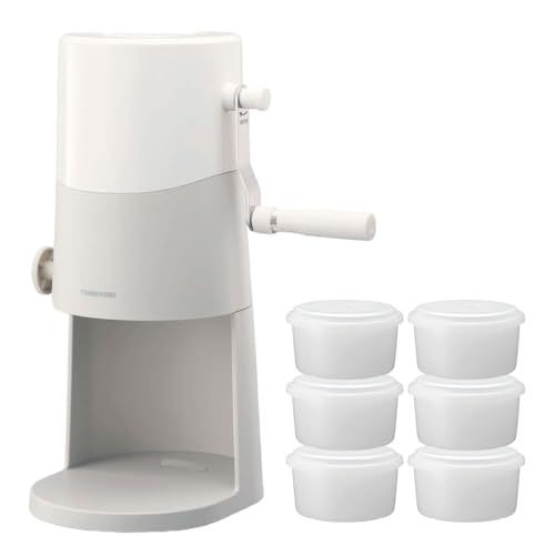 【新品】【製氷カップ4個増量】手動ふわふわとろ雪かき氷器 ライトグレー IS-TY-B5GY | 刃の高さ調節機能付 レシピ・お手入れ部ブラシ付 | ドウシシャ 966c6194