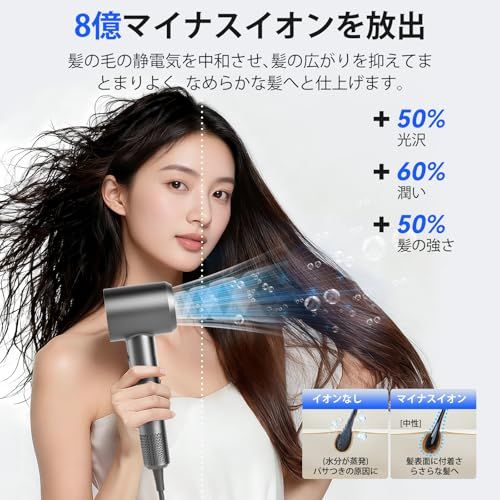 【新品】ドライヤー【年末新登場!15s超高速&美髪&大風量】ヘアドライヤー 8億高濃度マイナスイオン LEDディスプレイ 恒温ヘアケア ブラシレスDCモーター 軽量ドライヤー NTC温度制御システム 温冷リズム&2段階風量調整 スマートメモリ fabe8127 【新品】ドライヤー【年末新登場!15s超高速&美髪&大風量】ヘアドライヤー 8億高濃度マイナスイオン LEDディスプレイ 恒温ヘアケア ブラシレスDCモーター 軽量ドライヤー NTC温度制御システム 温冷リズム&2段階風量調整 スマートメモリ fabe8127