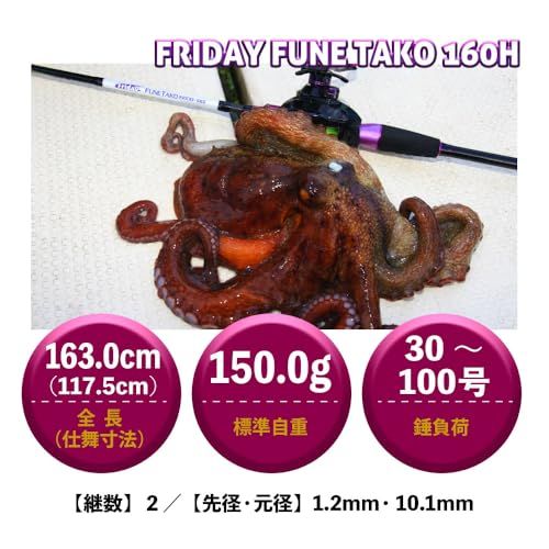 【新品】船タコ専用竿 Friday(フライデー) 船タコ 160(30-100)(ori-781756) 9faa5857