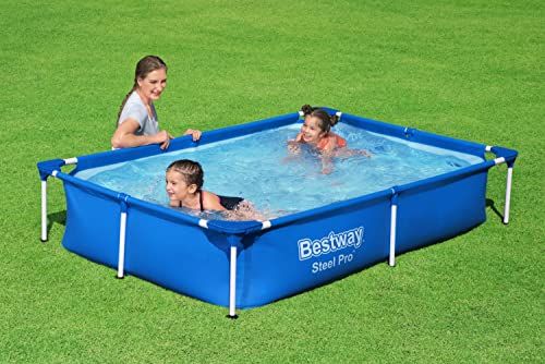 【新品】Bestway 56401 Rectangular Frame Pool ベストウェイ マイファースト フレイム 221cm レクタングラ フレームプール 長方形 プール 幅 2.21M 高さ43cm 154ee598