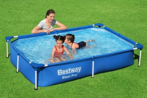【新品】Bestway 56401 Rectangular Frame Pool ベストウェイ マイファースト フレイム 221cm レクタングラ フレームプール 長方形 プール 幅 2.21M 高さ43cm 154ee598