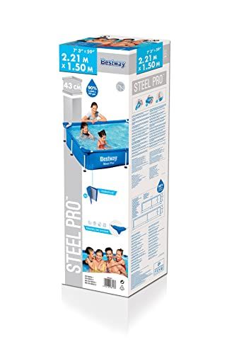 【新品】Bestway 56401 Rectangular Frame Pool ベストウェイ マイファースト フレイム 221cm レクタングラ フレームプール 長方形 プール 幅 2.21M 高さ43cm 154ee598