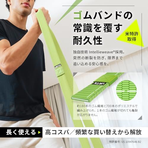 【新品】VRTX トレーニングチューブ 筋トレ チューブ 【米特許素材】耐久性 肌に優しい 食い込まない グッドデザイン賞 強度別 1キロから91キロ e17bdee3