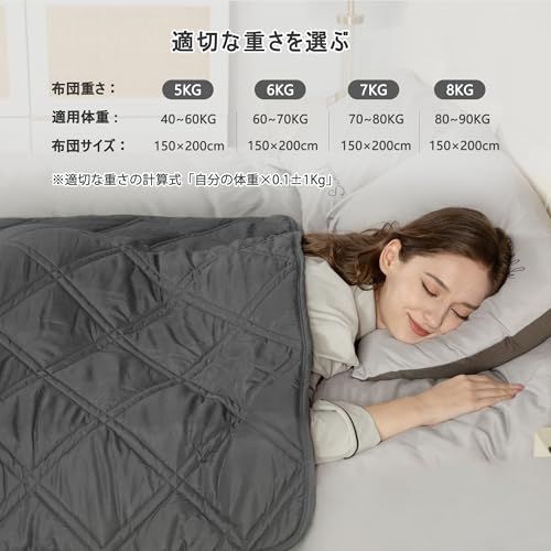 【新品】Winthome ウェイトブランケット 加重ブランケット 重力毛布 TV話題 人気 重い布団 適度な重さ 不眠症対策 睡眠改善 ストレス解消 年中使える 丸洗い可能(150*200CM 5kg) 15a32a48 【新品】Winthome ウェイトブランケット 加重ブランケット 重力毛布 TV話題 人気 重い布団 適度な重さ 不眠症対策 睡眠改善 ストレス解消 年中使える 丸洗い可能(150*200CM 5kg) 15a32a48