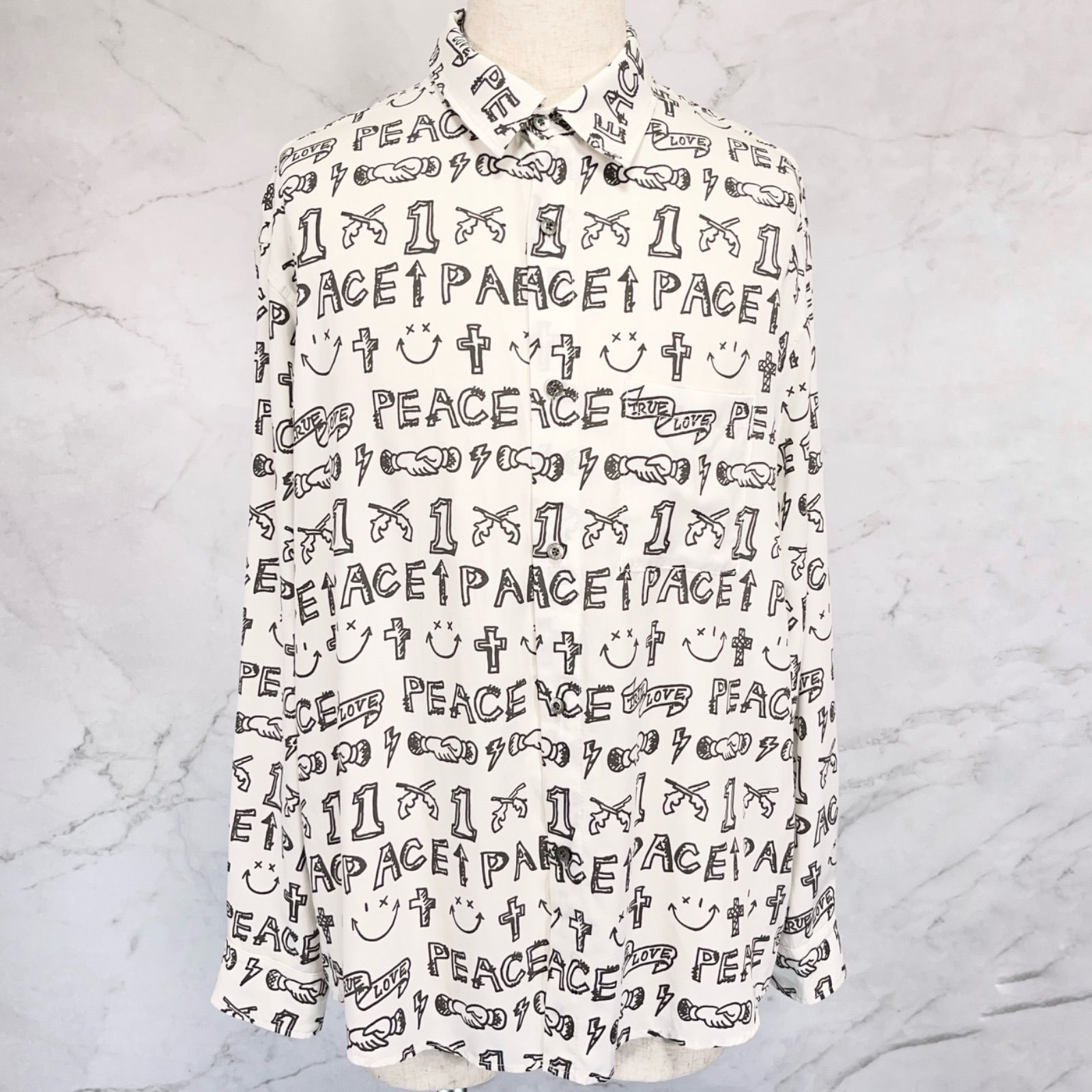 roarguns ロアーガンズ GRAFFITI PRINT SHIRT グラフィティ プリント