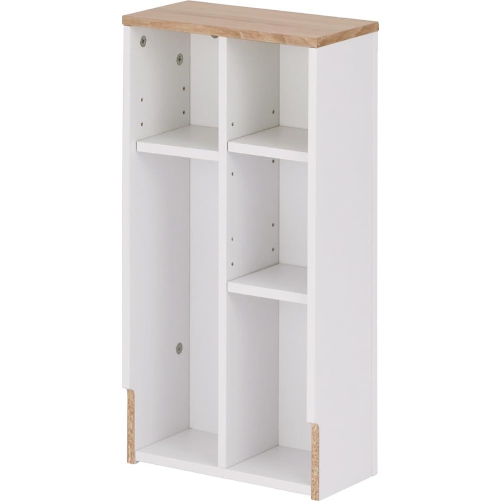 武田コーポレーション 30×15×58.5cm 収納・トイレ・ラック オーク/ホワイト ヴィンテージ調トイレ収納ラック スリム H1-TSR15OAKmn 832dda96