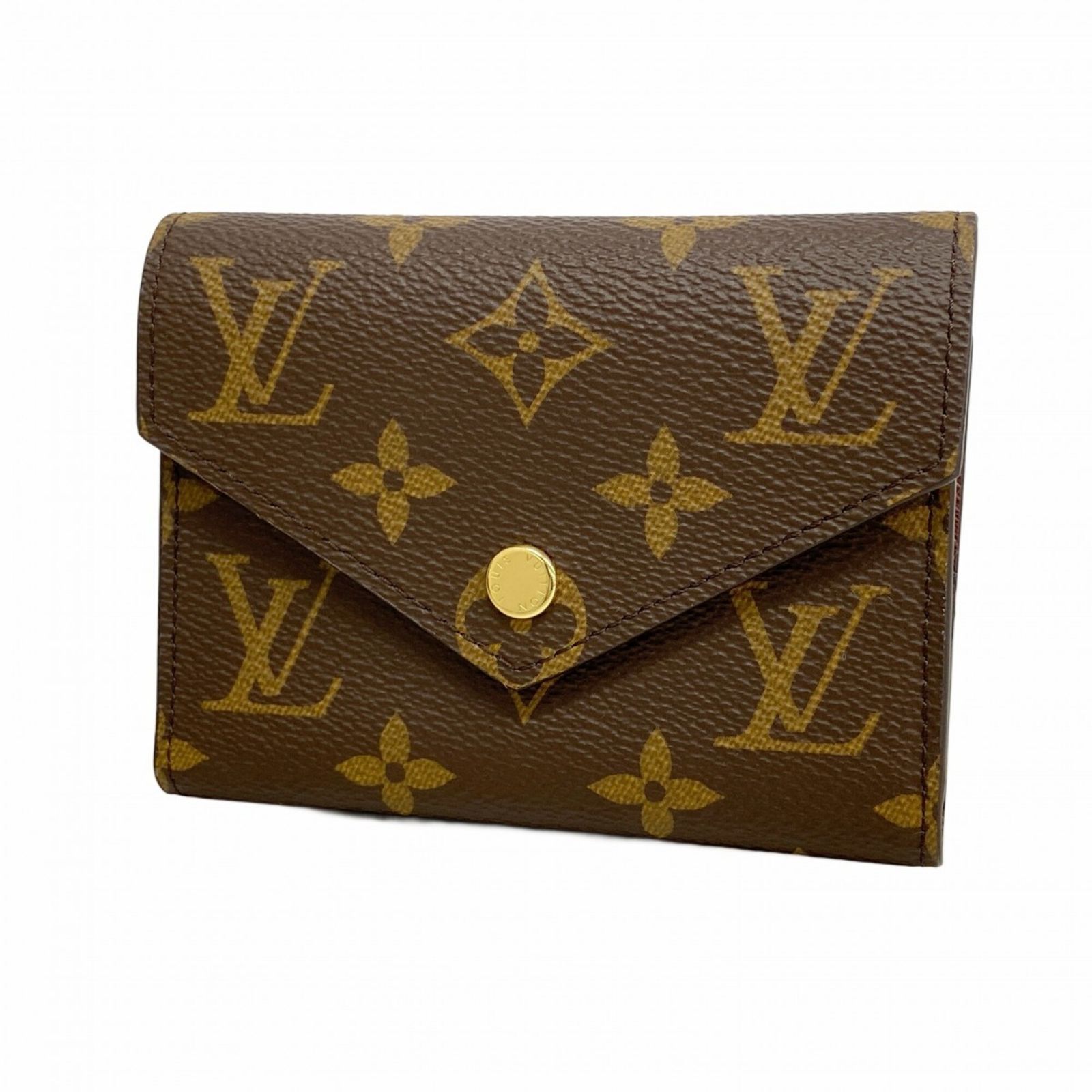 ルイ・ヴィトン(Louis Vuitton) ルイ・ヴィトン 三つ折り財布 モノグラム ポルトフォイユヴィクトリーヌ M62472 ブラウンレディース