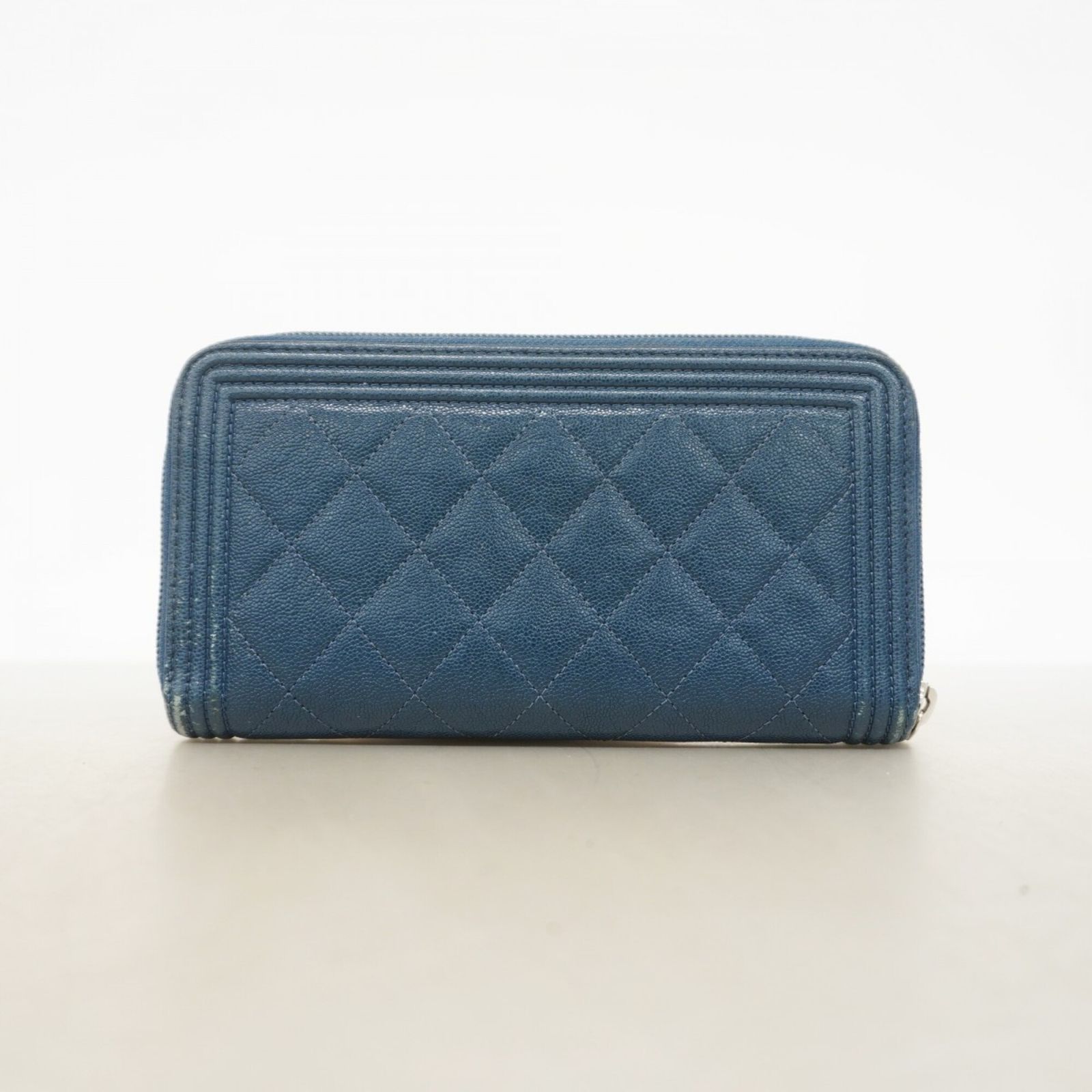 CHANEL シャネル ボーイシャネル キャビア 長財布 ロングウォレット 紺 シャネル(Chanel) シャネル 長財布 ボーイシャネル キャビアスキン