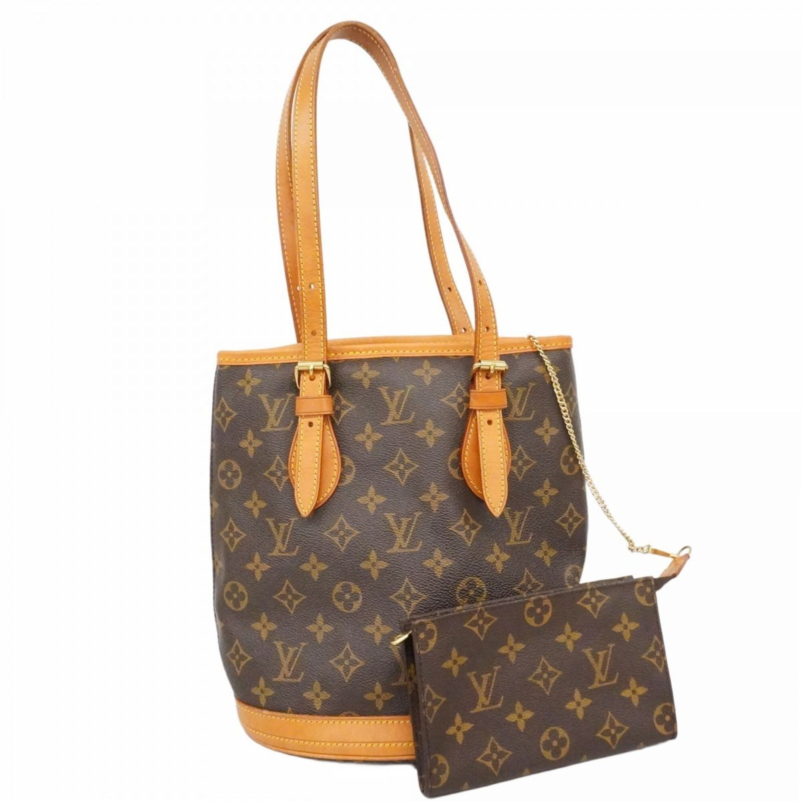 ルイ・ヴィトン(Louis Vuitton) ルイ・ヴィトン トートバッグ モノグラム バケットPM M42238 ブラウンレディース